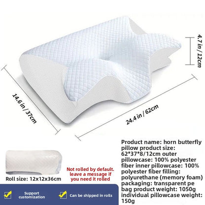 Butterfly Memory Foam Pillow - Slow Recovery Neck Support