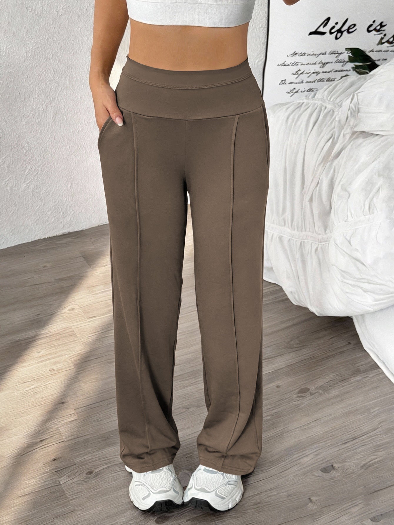 Womens Straight-Leg Fitness Yoga Pants