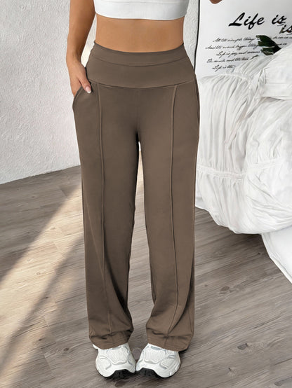 Womens Straight-Leg Fitness Yoga Pants