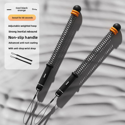 Arm strength muscle training with cordless spring