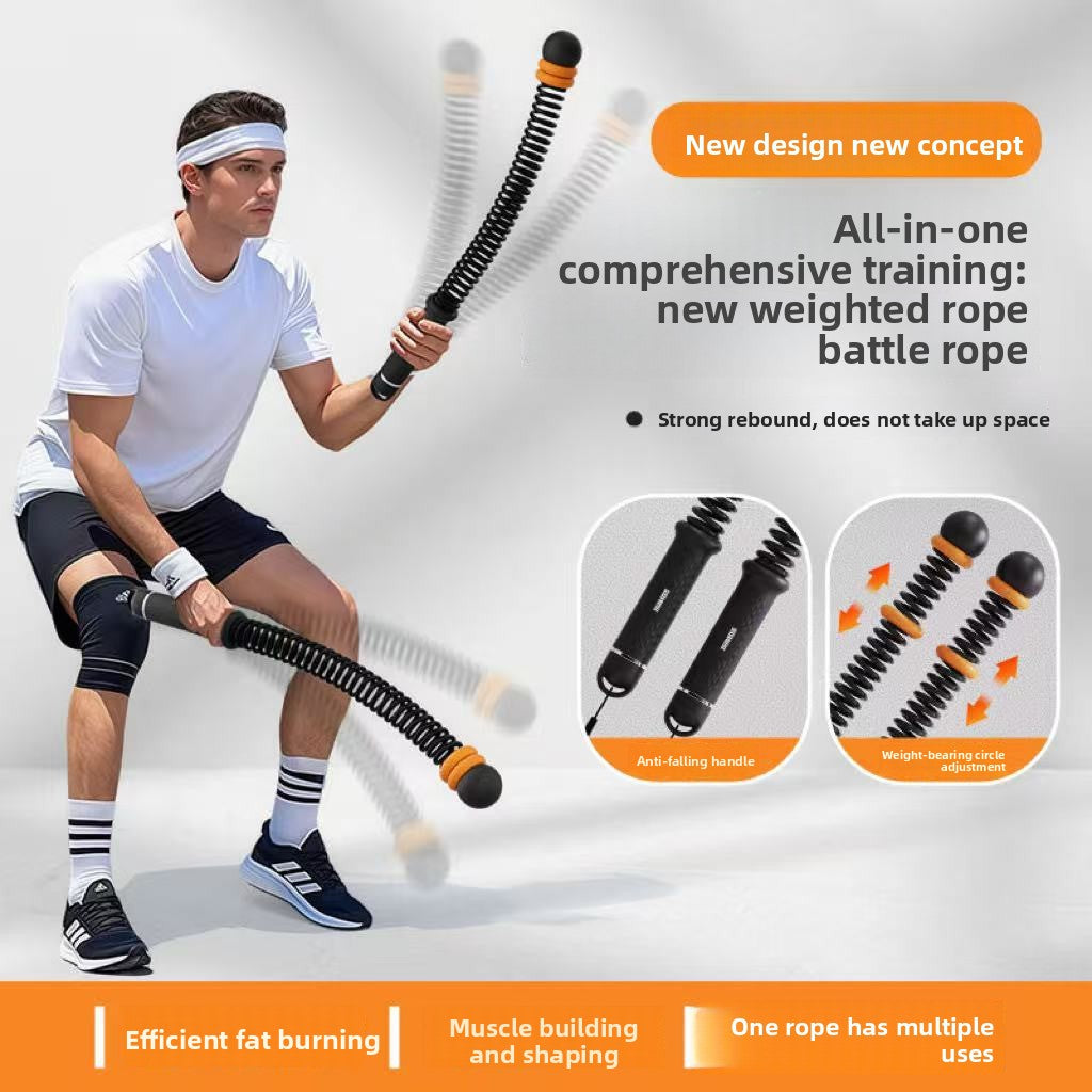 Arm strength muscle training with cordless spring