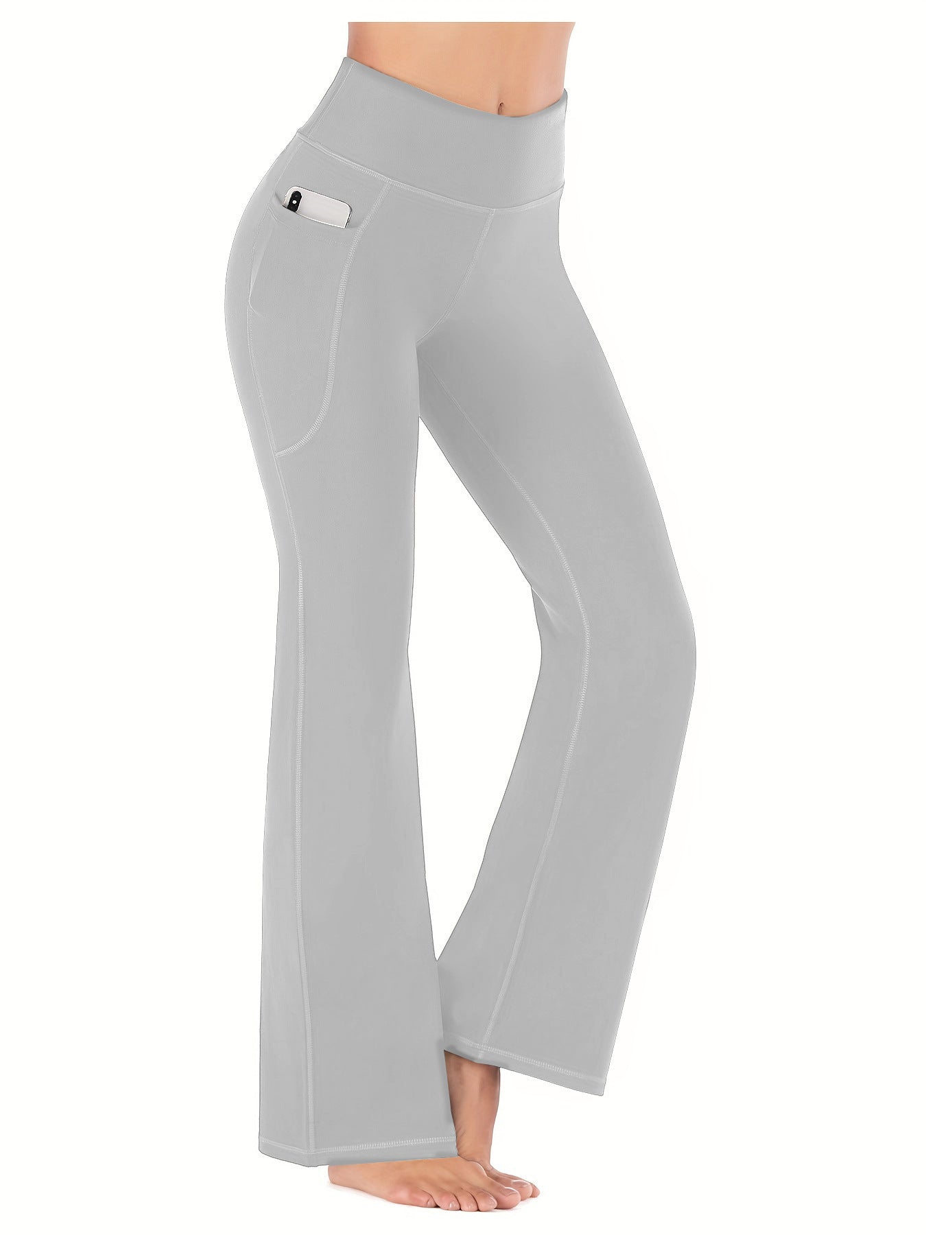 High-waisted yoga pants with pockets