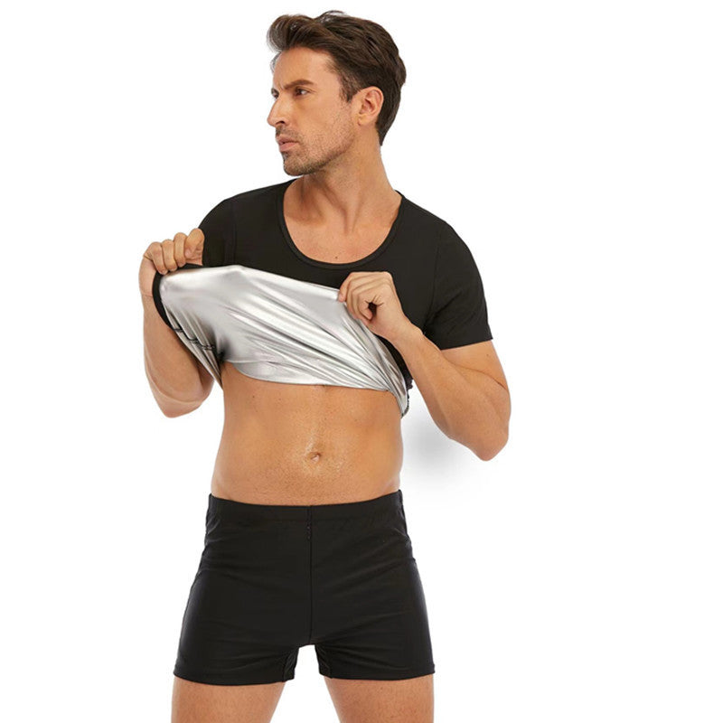 Men's Tight Fitness Short Sleeve Sweat Break Shirt