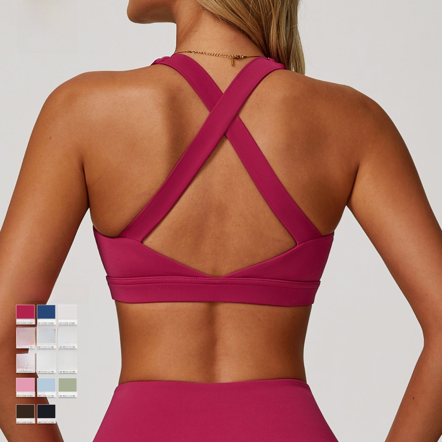 Womens High Support Yoga Sports Bra for Fitness Running