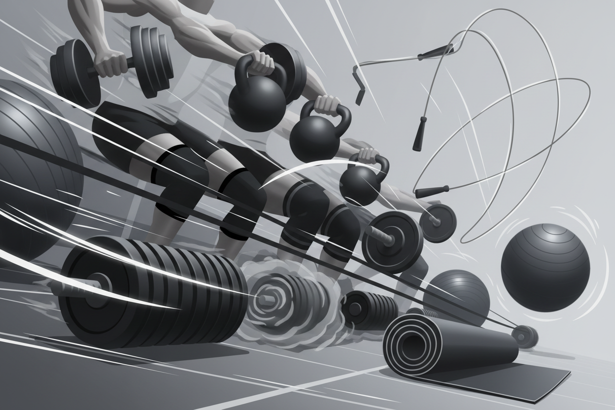  animated with less color and more equipment and motion