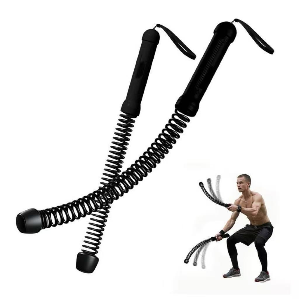 Arm strength muscle training with cordless spring