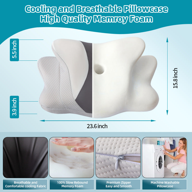 Memory Foam Pillow - Slow Recovery Comfort & Support