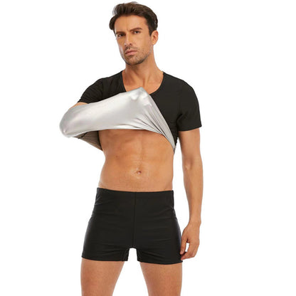 Men's Tight Fitness Short Sleeve Sweat Break Shirt