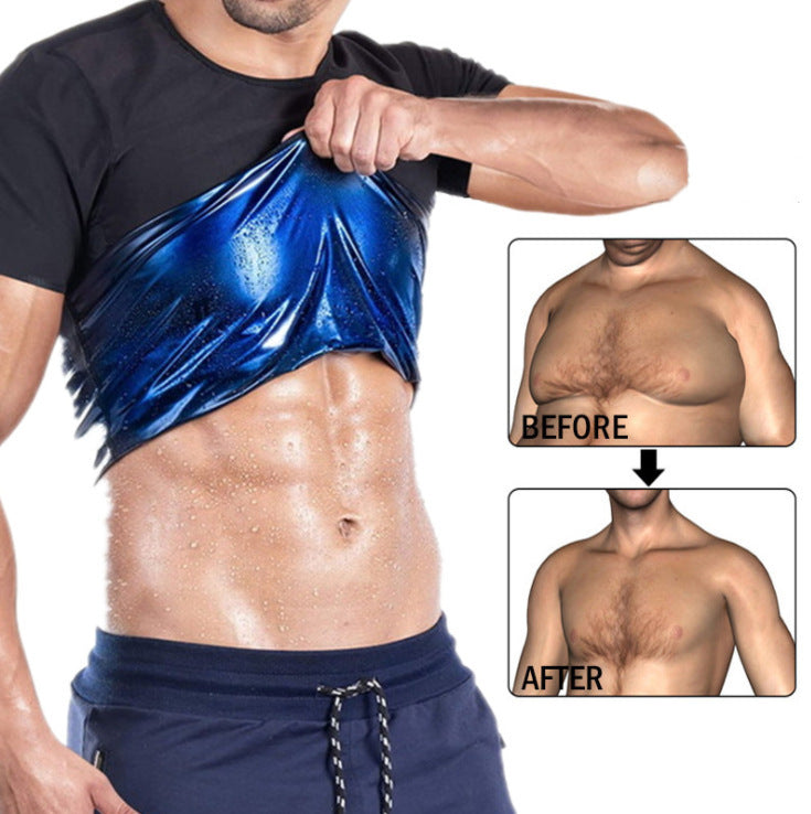 Men's Tight Fitness Short Sleeve Sweat Break Shirt