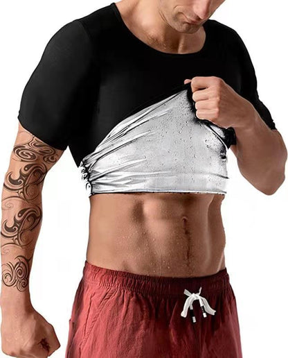 Men's Tight Fitness Short Sleeve Sweat Break Shirt
